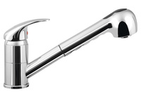 KASIOPEA bateria kuchenna z wysuwanym prysznicem, chrom