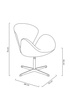Fotel SWAN WOOL PREMIUM czerwony -  wełna, podstawa stal