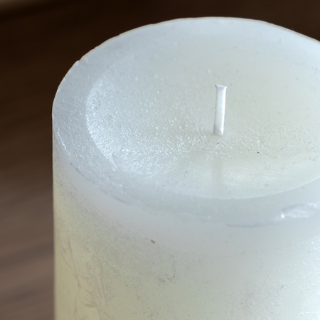 Pillar Candle Rustic White (2pk) 90x90x180mm
