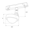 Maxlight M0018D Reflektor Magnetyczny  System Dali 8W 766LM 3000K