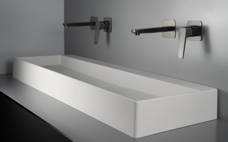 Umywalka granitowa nablatowa - z maskownicą