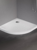 Brodzik MILD STONE akrylowy półokrągy R55 90x90x4,5 biały