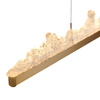 Lampa wisząca MONTANA LONG 125 cm -LED, złota listwa z kryształem