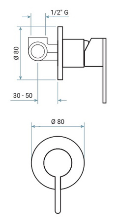 Zestaw wannowy podtynkowy z wylewką L-175mm-Emmevi Rubinetterie/Filo