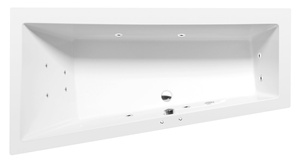 ANDRA L wanna z hydromasażem, 180x90x45cm, Active Hydro, chrom