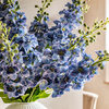 Vintage Hollyhock Floral Stem Tall Blue (12pk)
