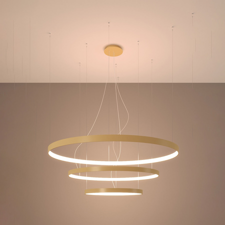 Żyrandol RIO 3 55/78/110 złoty LED 3000K