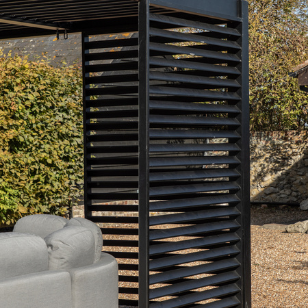Ekran Messina Pergola Louvre Screen Black 900 x 2180 mm