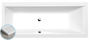 CLEO SLIM wanna prostokątna 170x70x48cm, biała