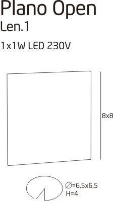 Plano open oprawa halogenowa
