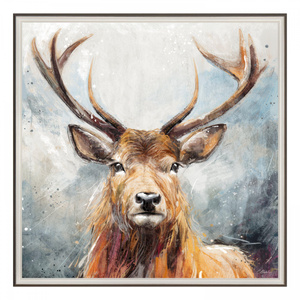 Looking On Framed Canvas 850x40x850mm
