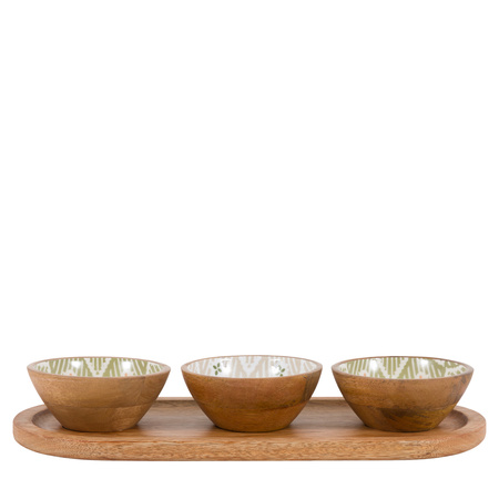Anya Wooden Nibble Bowls Set of 3