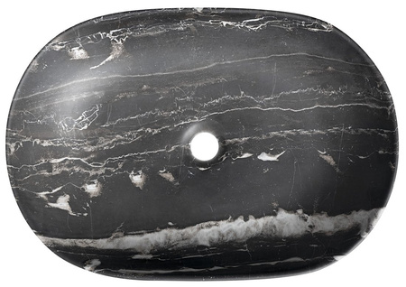 CALEO umywalka ceramiczna nabłatowa, 60x42cm, carnico marmor
