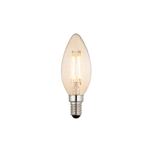 E14 LED Filament Candle 98x35mm Amber Glass