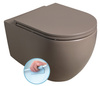 INFINITY miska WC wisząca, Rimless, 36,5x53cm, taupe