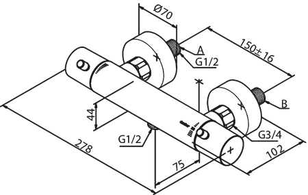 Thermixa 100 termostat prysznicowy chrom