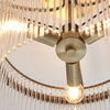Lampa sufitowa Marietta – 3-punktowa, antyczny mosiądz / przezroczysty, 40 × 40 × 39,5 cm
