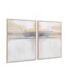 Obraz w ramie „Modern Sunset” – naturalny, 70 × 3 × 90 cm, zestaw 2 szt.