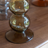 Villena Glass Taper Candlestick Olive 300mm