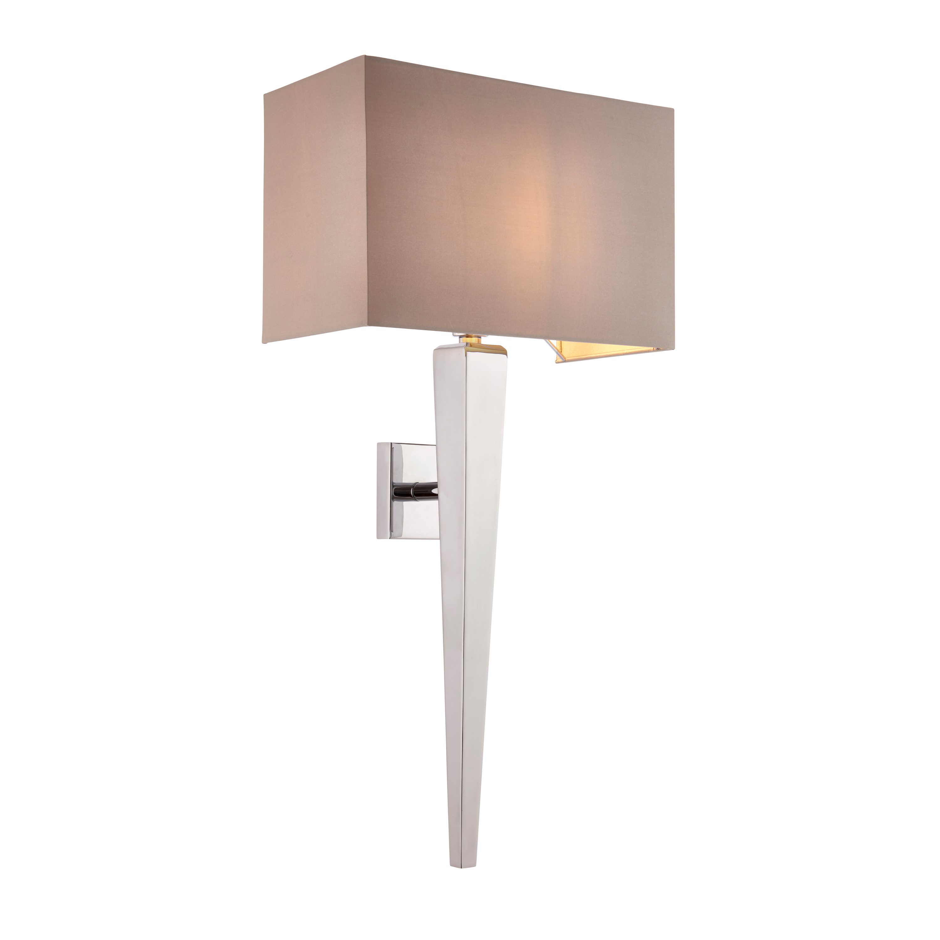 Kinkiet Moreto – chrom / szary, 30,5 × 15,5 × 61 cm