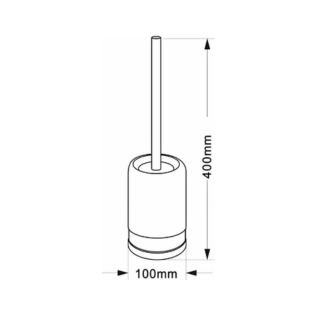 POSH WC szczotka do postawienia, marmur, beżowy
