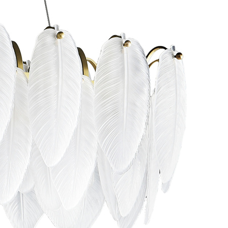 Lampa wisząca PIUMA LONG 100 cm – biała, oprawa sufitowa