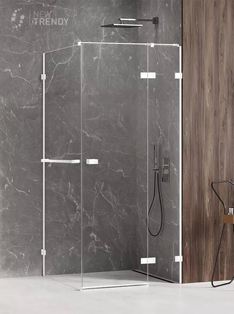 KABINA AVEXA WHITE PROSTOKĄTNA L 80x90x200 CZYSTE 6mm ACTIVE SHIELD