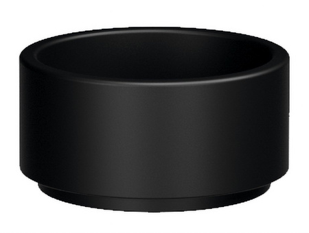 OKE umywalka ceramiczna nablatowa, Ø 30 cm, czarny mat