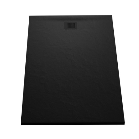 Brodzik MORI konglomeratowy prostokątny  120x90x3 posadzkowy, czarny