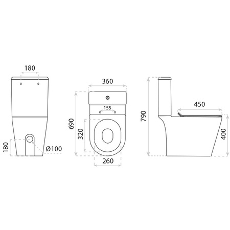 Kompakt z deską WC Prestige Form 3.0