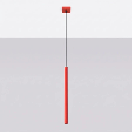 Lampa wisząca PASTELO 1 czerwona