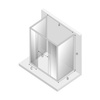 KABINA NEW CORRINA PROSTOKĄTNA PRZYŚCIENNA U 140x90x195 CZYSTE 6mm ACTIVE SHIELD