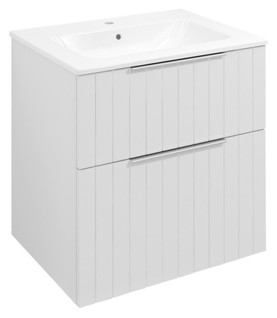 CIRASA szafka pod umywalkę 59,2x64x46cm, biały mat strip