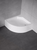 Brodzik prysznicowy ARTUS 90x90x29 półokrągły R55, fi 52, podstawa stelaż, gł 19cm