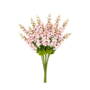 Vintage Hollyhock Floral Stem Tall Pink (12pk)