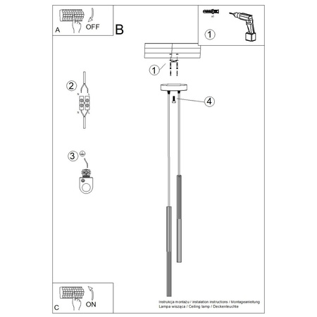 Lampa wisząca ARCHE 2P taupe