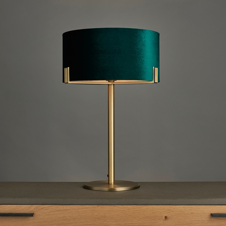 Lampa stołowa Hayfield – antyczny mosiądz, 37 × 37 × 59 cm