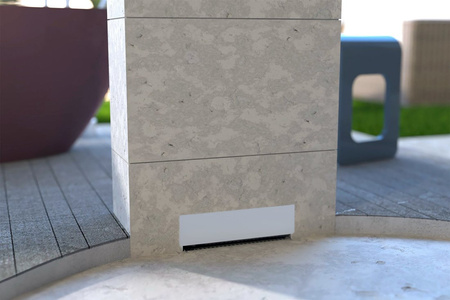 INTRAMURA odpływ ścienny, pokrywa ze stali nierdzewnej, L-350, DN40