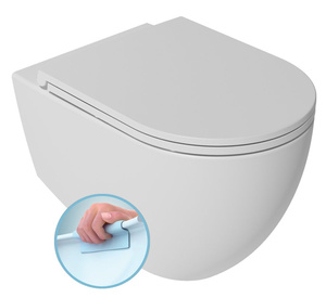 INFINITY miska WC wisząca, Rimless, 36,5x53cm, biały mat