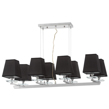 NOWOCZESNA LAMPA WISZĄCA CZARNO-CHROMOWANA RAVERA