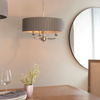 Highclere 3 Pendant Lght Nckel & Chrcoal 300-760mm