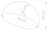 SFERA 50 plafon biały/miedziany