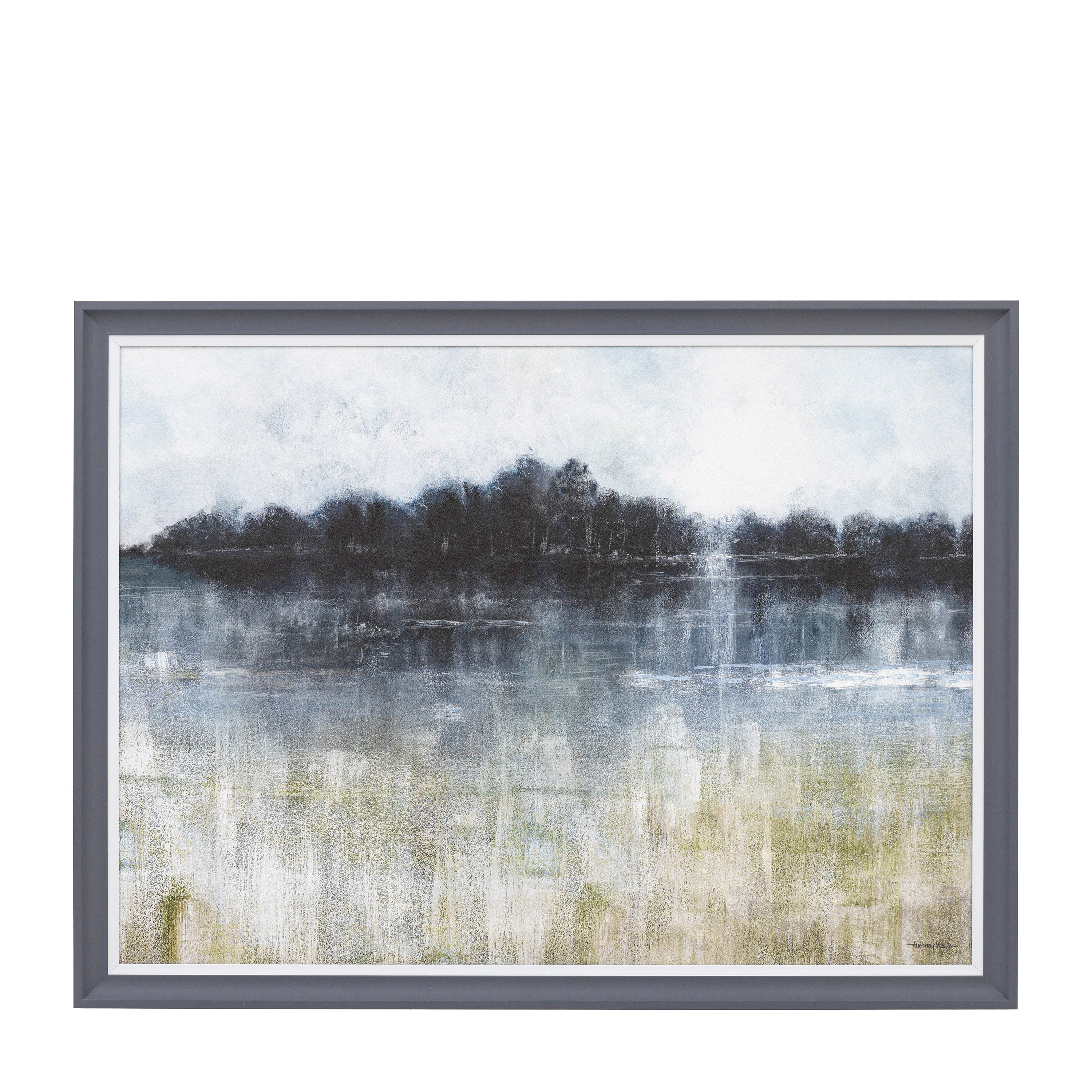 Obraz w ramie „Adrift” – niebieski, 120 × 3,5 × 90 cm