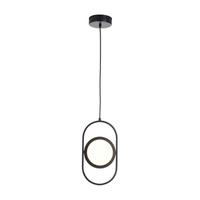 Lampa wisząca ELIPSE MINI, 32 cm - LED, czarna nowoczesna
