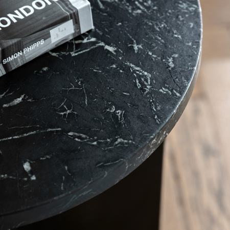 Amalfi Side Table Black 400x400x500mm