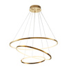 Lampa wisząca CIRCLE SLIM 40+60+80 cm - LED, ring złoty potrójny
