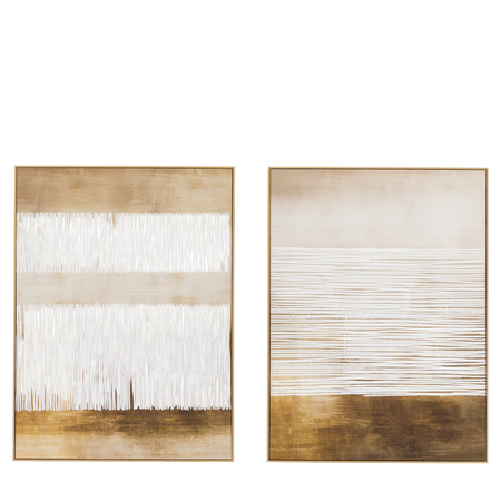 Obraz w ramie „Elemental” – brązowy, 59,5 × 3,5 × 79,5 cm, zestaw 2 szt.