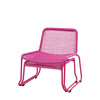 Sassano Lounge Chair with Footstool Pink