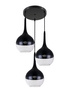 NOWOCZESNA POTRÓJNA LAMPA WISZĄCA CZARNA FRUDO W3