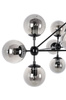 MOOSEE lampa wisząca PLANETARIO 10 czarna - klosze dymione